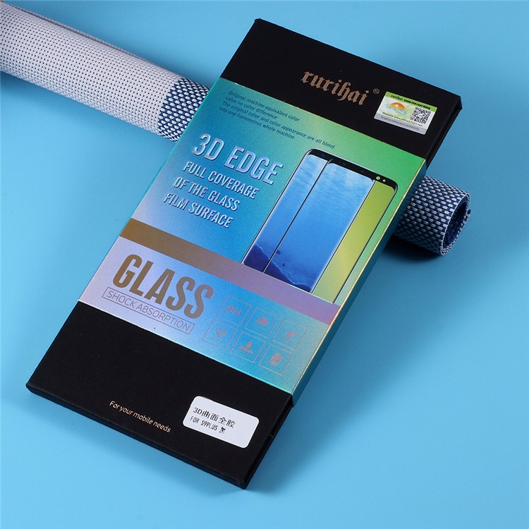 RURIHAI for Samsung Galaxy S9 Plus SM-G965 0.2mm 3D Tempered Glass Screen Protector (Opening on Top)-4