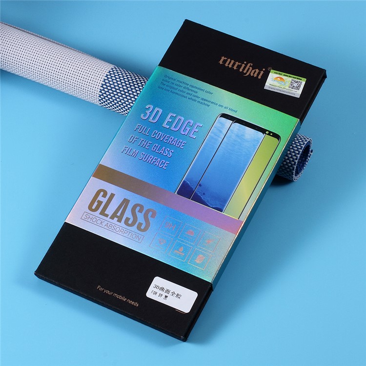 RURIHAI for Samsung Galaxy S9 SM-G960 0.2mm 3D Tempered Glass Screen Guard Film (Opening on Top)-4