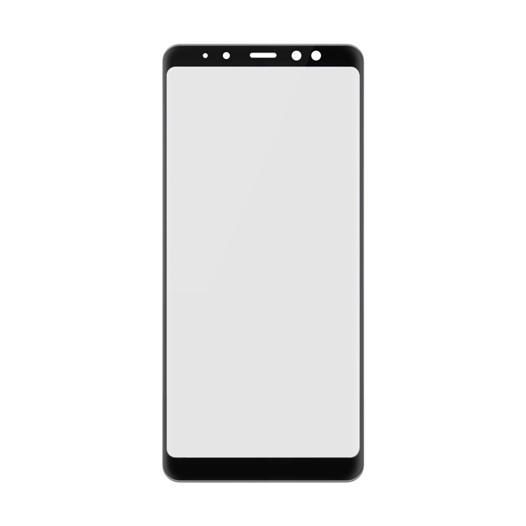ANGIBABE for Samsung Galaxy A8 (2018) 0.26mm 9H Curved Silk Print Tempered Glass Full Screen Protector - Black-3
