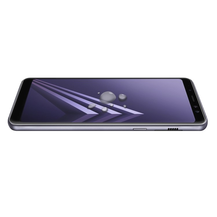 ANGIBABE for Samsung Galaxy A8 (2018) 0.26mm 9H Curved Silk Print Tempered Glass Full Screen Protector - Black-4
