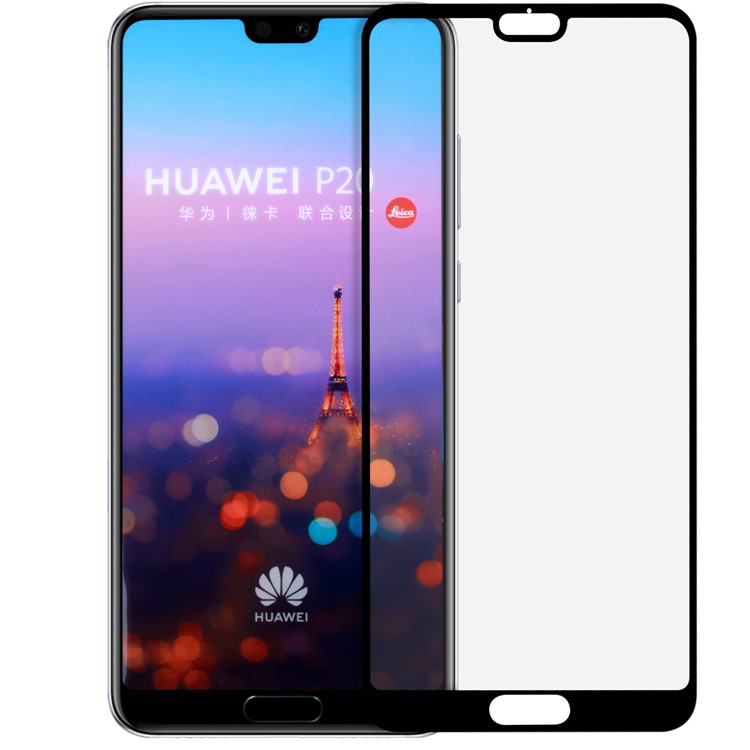 MOMAX 0.3mm Full Size Anti-explosion Tempered Glass Protector Film for Huawei P20 - Black-1
