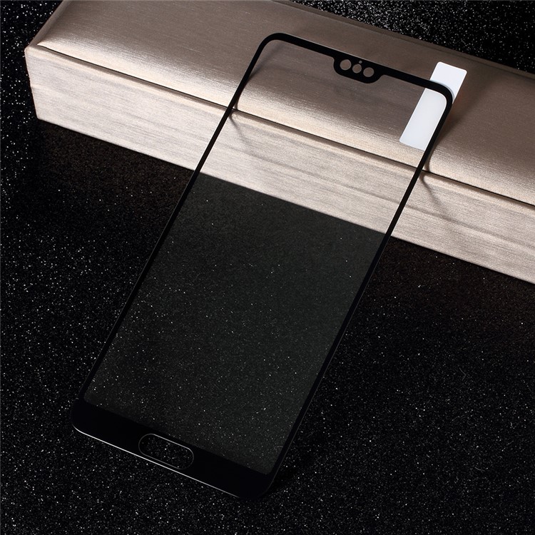 Silk Printing Full Size Tempered Glass Screen Protector for Huawei P20 - Black-3