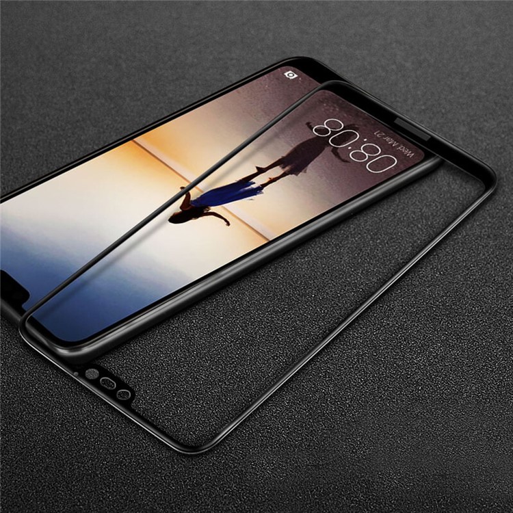 Silk Printing Full Size Tempered Glass Screen Protector for Huawei P20 - Black-6