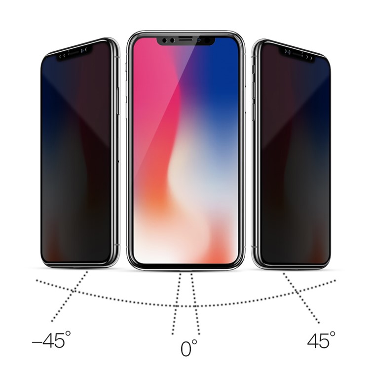 RURIHAI PRO+ 0.26MM Anti-peep Full Screen Tempered Glass Protector for iPhone X-3