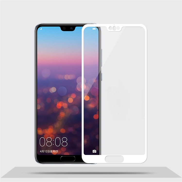 MOFI 9H Anti-éclat 2.5D Arc Bord Pleine Taille En Verre Trempé Film De Garde D'écran Pour Huawei P20 Pro - Blanc-1