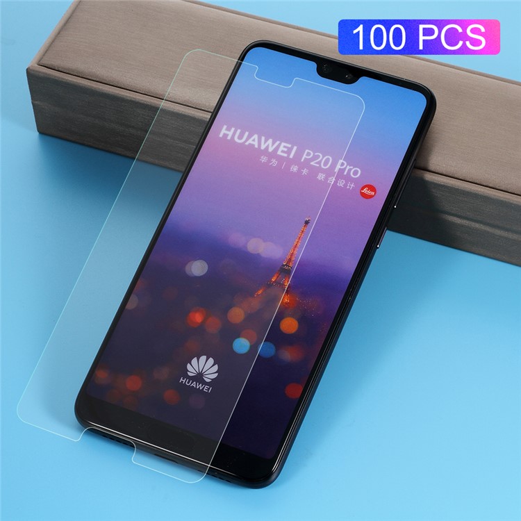 100 Teile / Paket 0,3mm Gehärtetem Glas Displayschutzfolie Film Für Huawei P20 Pro Bogenkante-1