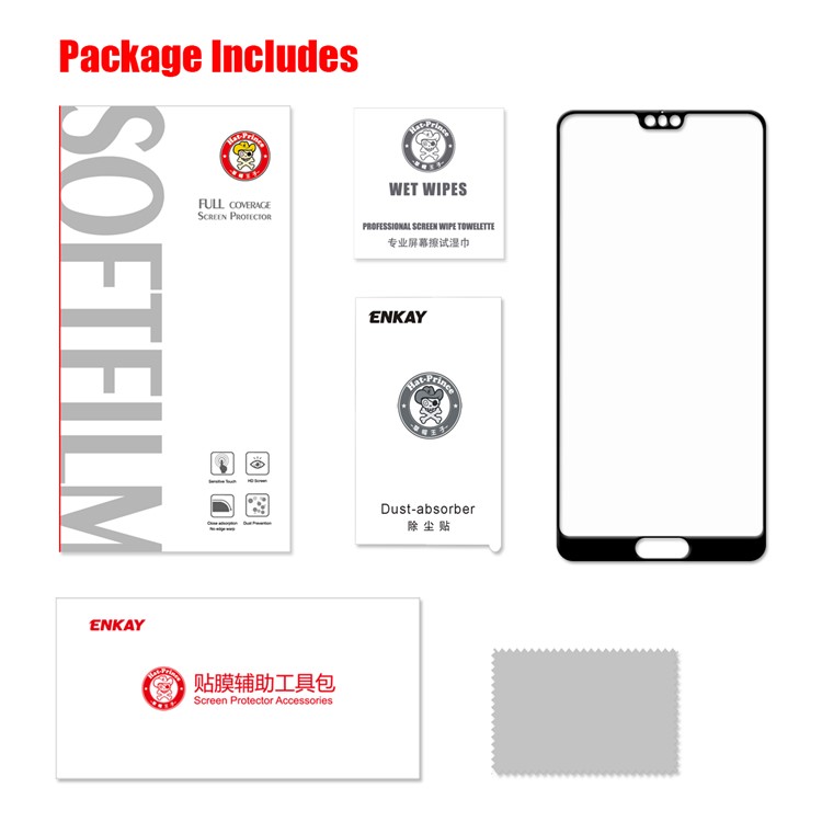 HAT PRINCE 0.26mm 2.5D Full Cover Tempered Glass Screen Protector for Huawei P20 - Black-4