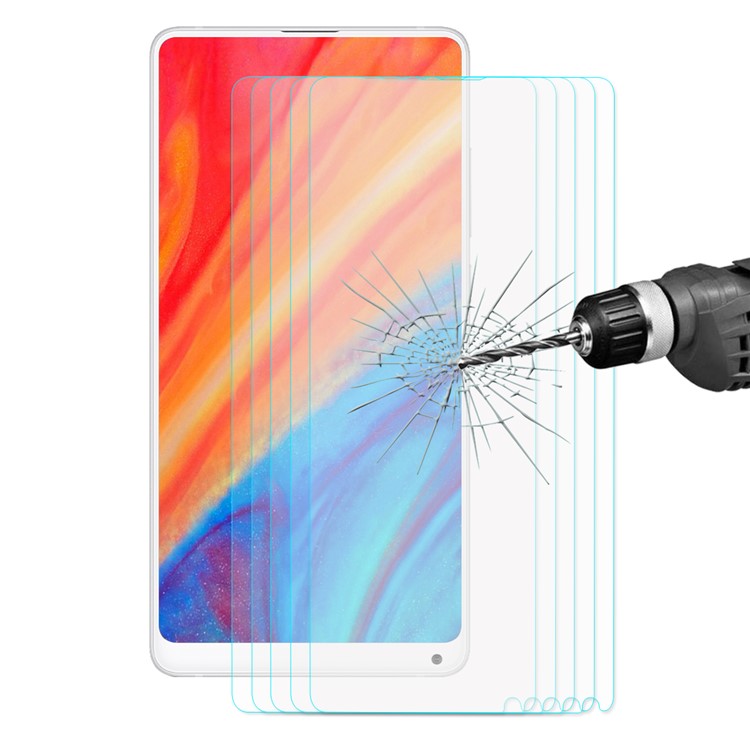 5PCS/Set HAT PRINCE 0.26mm 9H 2.5D Arc Edge Tempered Glass Screen Protector for Xiaomi Mi Mix 2s / 2-1