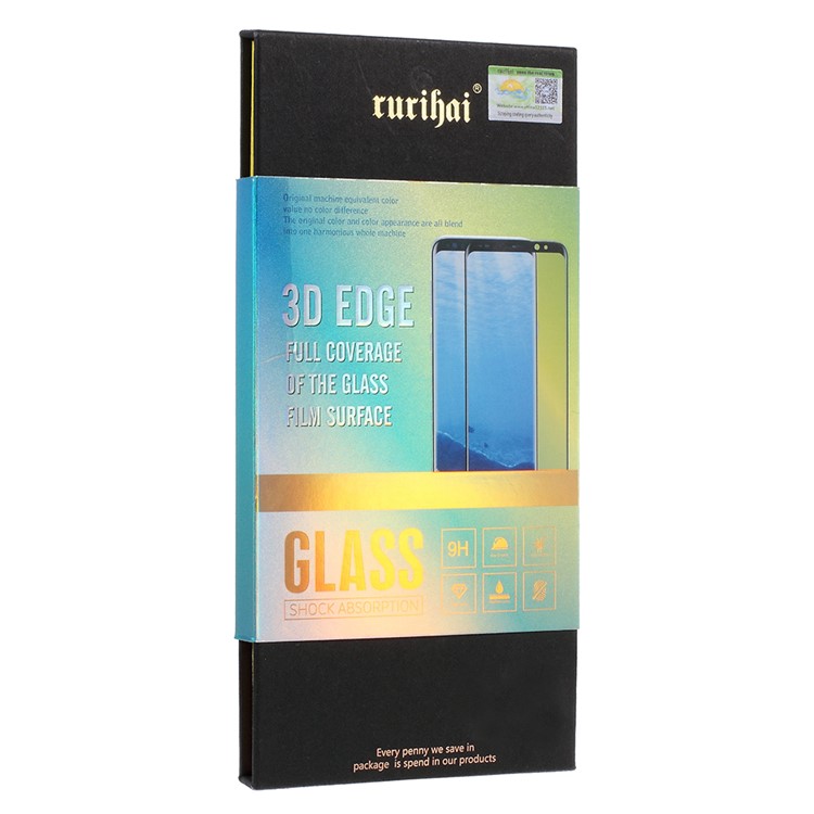 RURIHAI 3D Pegamento Completo UV Protector De Pantalla De Cristal Templado Líquido + Lámpara UV Para Samsung Galaxy S9 Plus SM-G965 - Transparente-11