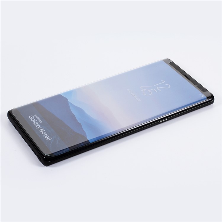 RURIHAI 3D Voller Kleber UV-Flüssigkeit Gehärtetem Glas Voller Deckung Displayschutzfolie Für Samsung Galaxy Note 8 SM-N950 - Transparent-3