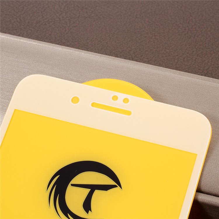 Impresión De Seda De Cobertura Completa 9D Protector De Pantalla De Cristal Templado Para El Iphone 8 Más / 7 Más 5.5 Pulgadas - Blanco-6