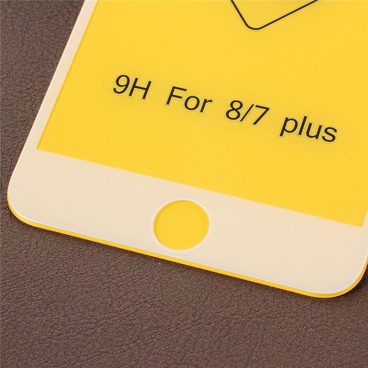 Impresión De Seda De Cobertura Completa 9D Protector De Pantalla De Cristal Templado Para El Iphone 8 Más / 7 Más 5.5 Pulgadas - Blanco-7