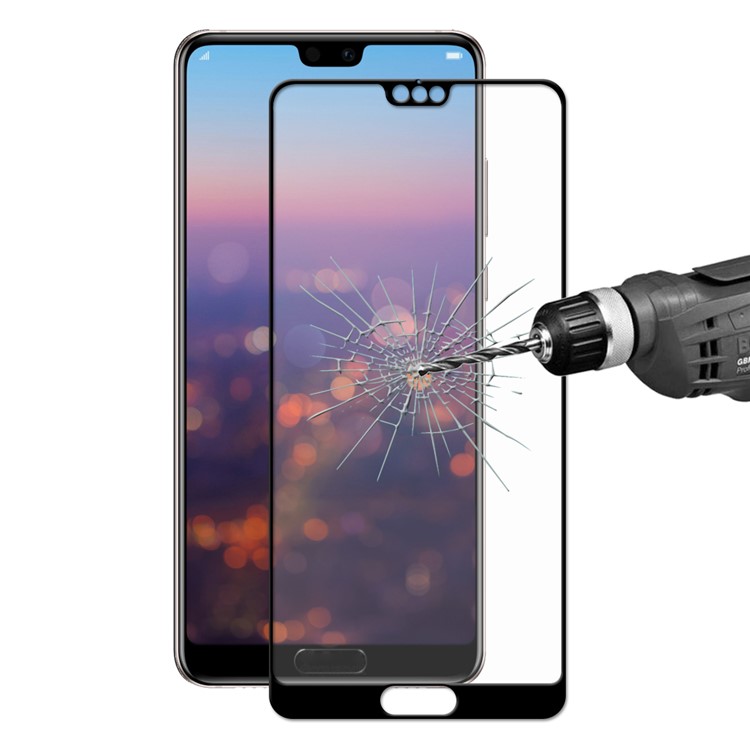 HAT PRINCE 0,26 Mm 2.5D Vollabdeckung Gehärtetem Glas Displayschutzfolie Für Huawei P20 Pro - Schwarz-1