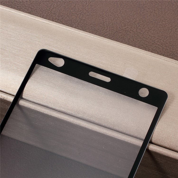 AMORUS Für Sony Xperia XZ2 Klar Silk Print Komplette Abdeckung 3D Arc Rand Gehärtetem Glas Bildschirm Schutzfolie-4