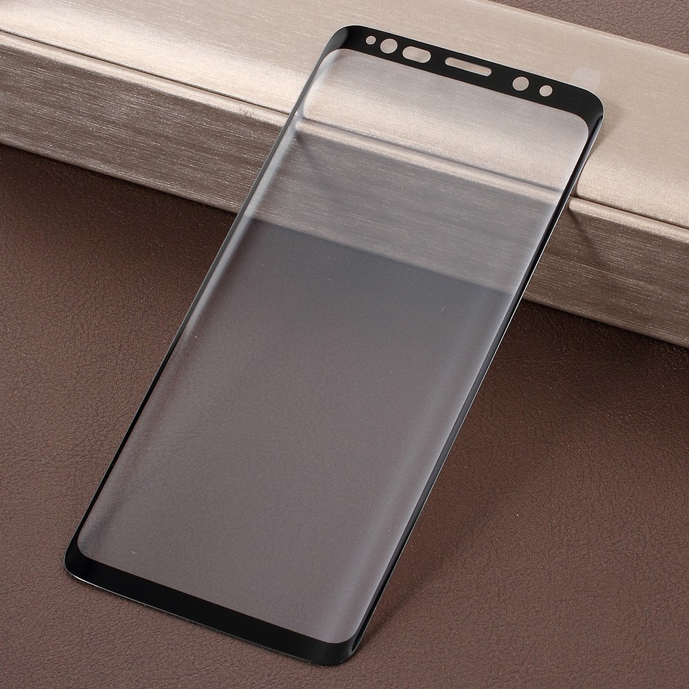 Amorus 3D Gebogener Vollkleber Gehärteter Glas-Displayschutzfolie Für Samsung Galaxy S9 SM-G960 - Schwarz