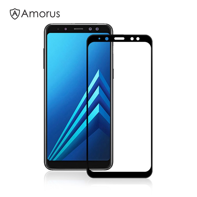 AMORUS Clear Full Glue Tempered Glass Screen Protector for Samsung Galaxy A8 (2018)-1