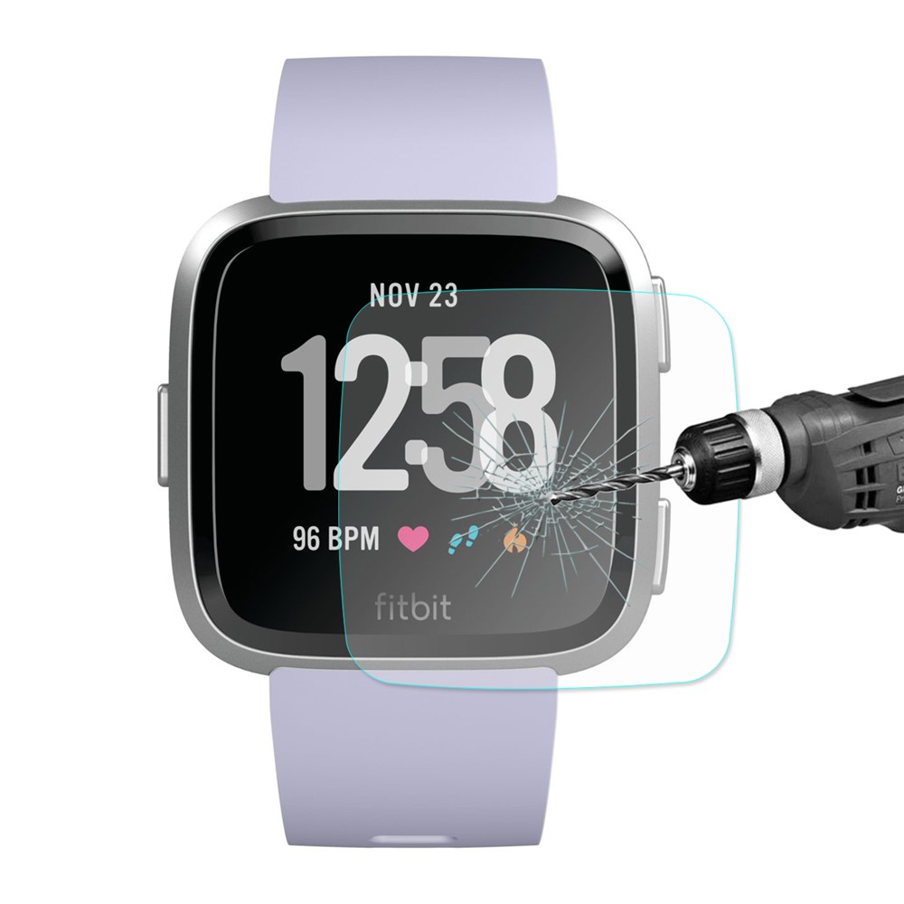 Hat Prince For Fitbit Versa 0,2mm 9h 2,15d Filme de Proteção de Protetor de Tela de Vidro Temperado