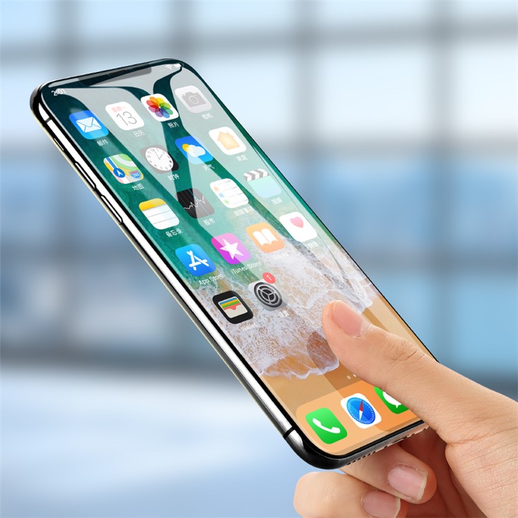 BENKS VPRO 0.3mm Arc Edge Full Size Tempered Glass Screen Protector for iPhone X - Black-3