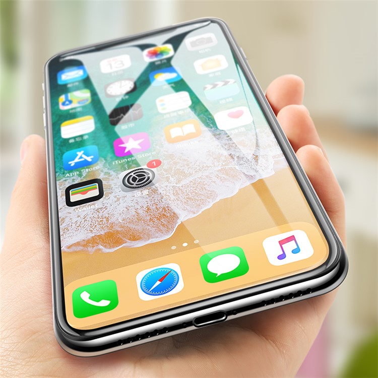 BENKS VPRO 0.3mm Arc Edge Full Size Tempered Glass Screen Protector for iPhone X - Black-6