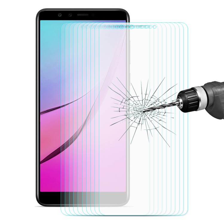 ENKAY 10PCS/Set 0.26mm 9H 2.5D Arc Edge Tempered Glass Screen Protectors for Huawei Y9 (2018)/Enjoy 8 Plus-1