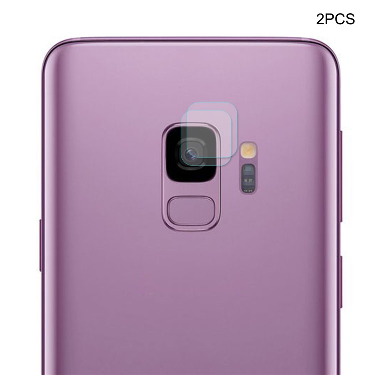 2Pcs HAT PRINCE 0.2mm 9H 2.15D Arc Edge Tempered Glass Camera Lens Protectors for Samsung Galaxy S9 SM-G960-1