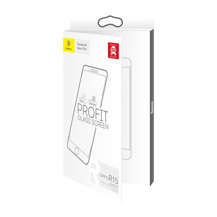 BASEUS 0.2mm 9H Tempered Glass Screen Protector for Oppo R15 - Transparent-7