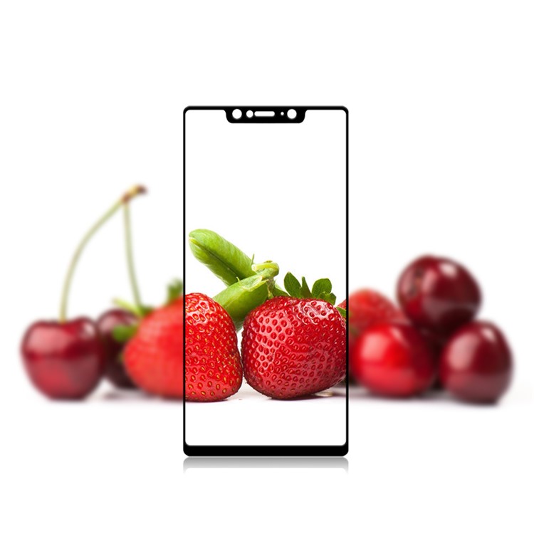 MOCOLO for Xiaomi Mi 7 Silk Print Full Size AB Glue Full Glue Tempered Glass Screen Protector - Black-5