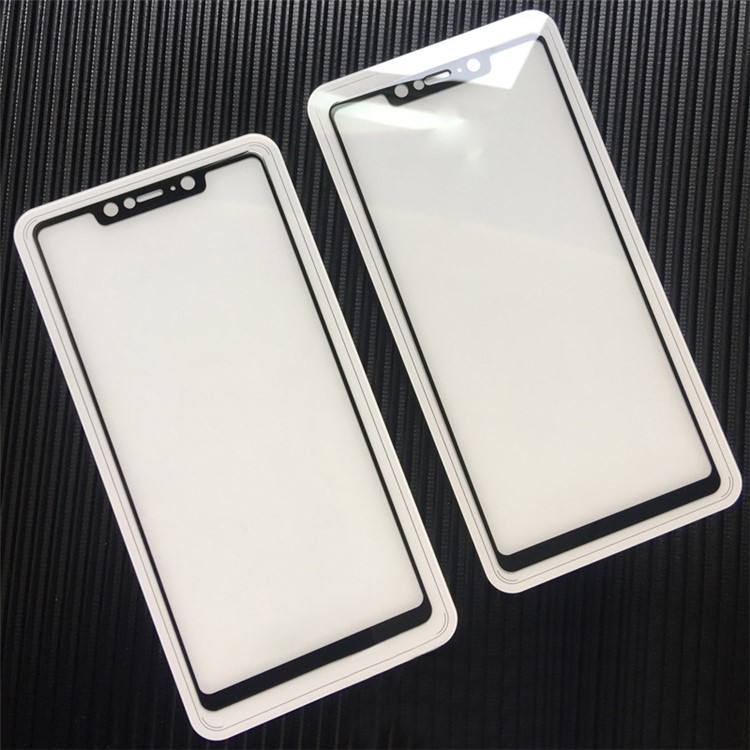 MOCOLO for Xiaomi Mi 7 Silk Print Full Size AB Glue Full Glue Tempered Glass Screen Protector - Black-7