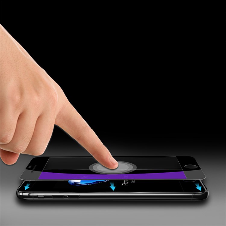 X-LEVEL Anti-blue-ray 3D Soft PET Edges Tempered Glass Full Screen Protector for iPhone 8 Plus/7 Plus 5.5 inch - Black-3