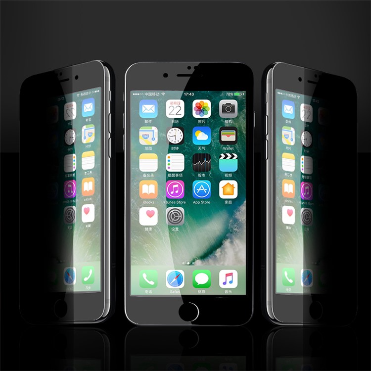 X-LEVEL Anti-peep 3D 0.26mm Soft PET Edges Tempered Glass Full Screen Protector for iPhone 7 Plus/8 Plus 5.5 inch - Black-6