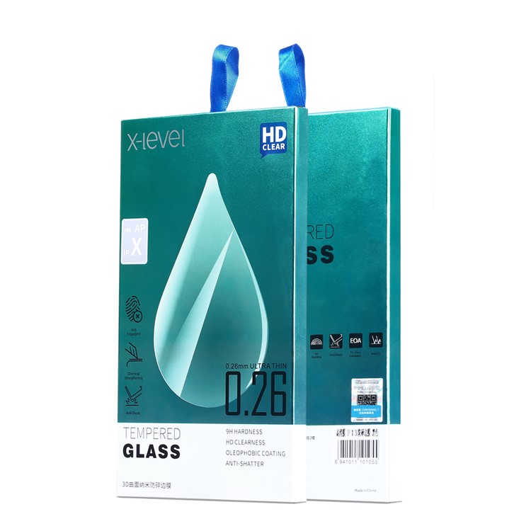 X-LEVEL HD 0.26mm Soft PET Edges Full Coverage Tempered Glass Screen Protector Film for iPhone X(Ten) 5.8 inch - White-12