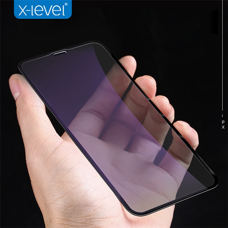 X-LEVEL Anti-blue-ray 3D 0.26mm Soft PET Edges Tempered Glass Full Screen Protector for iPhone X(Ten) 5.8 inch-2