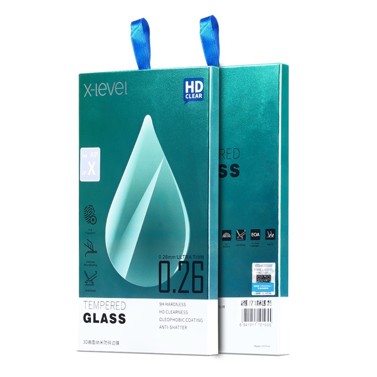 X-LEVEL HD 0.26mm Soft PET Edges Full Coverage Tempered Glass Screen Protector Film for iPhone 8 Plus/7 Plus 5.5 inch - Black-10