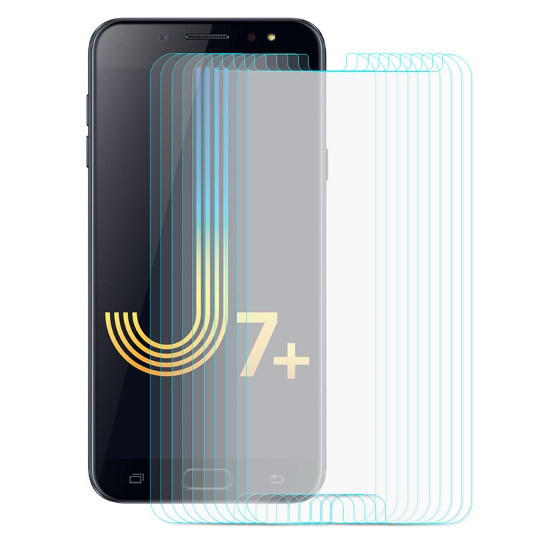 10PCS/Lot ENKAY 0.26mm 9H 2.5D Arc Edge Tempered Glass Screen Protector Film for Samsung Galaxy J7+ / C8 (2018)-2