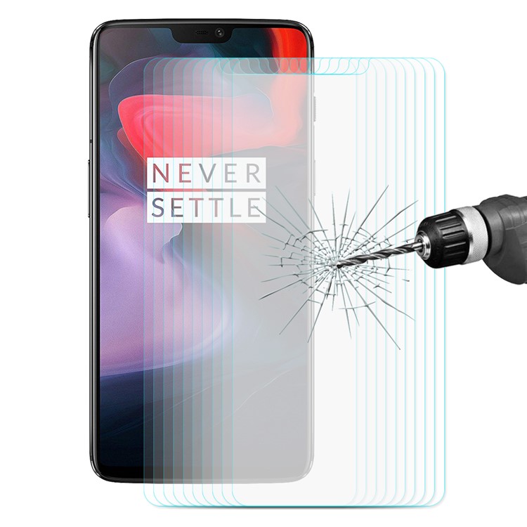 10PCS/Lot ENKAY 0.26mm 9H 2.5D Arc Edge Tempered Glass Screen Protector for OnePlus 6-1