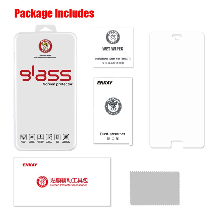 ENKAY 0.26mm 9H 2.5D Tempered Glass Screen Guard Film for Nokia 8-4