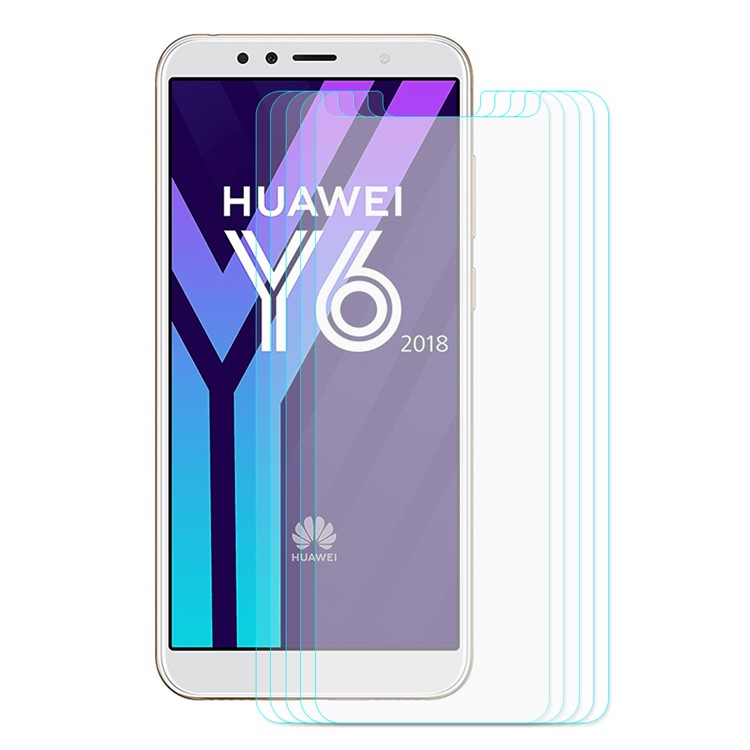 5PCS/Set HAT PRINCE 0.26mm 9H 2.5D Arc Edge Tempered Glass Screen Protector for Huawei Y6 (2018)/Honor 7A-2