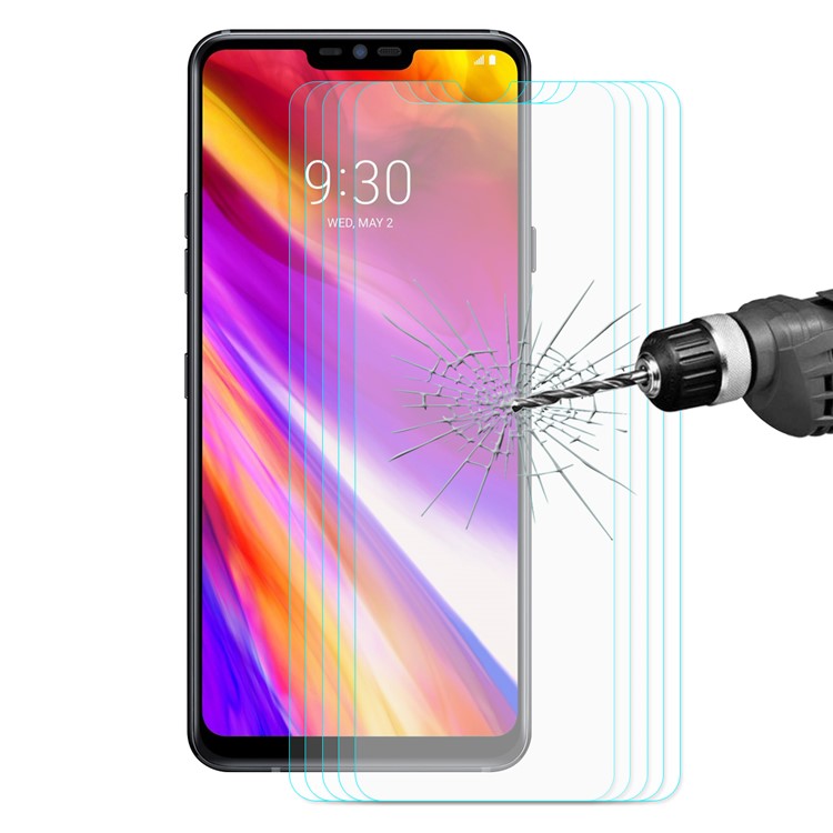 5PCS HAT PRINCE for LG G7 ThinQ 0.26mm 9H 2.5D Tempered Glass Screen Guard Films-1