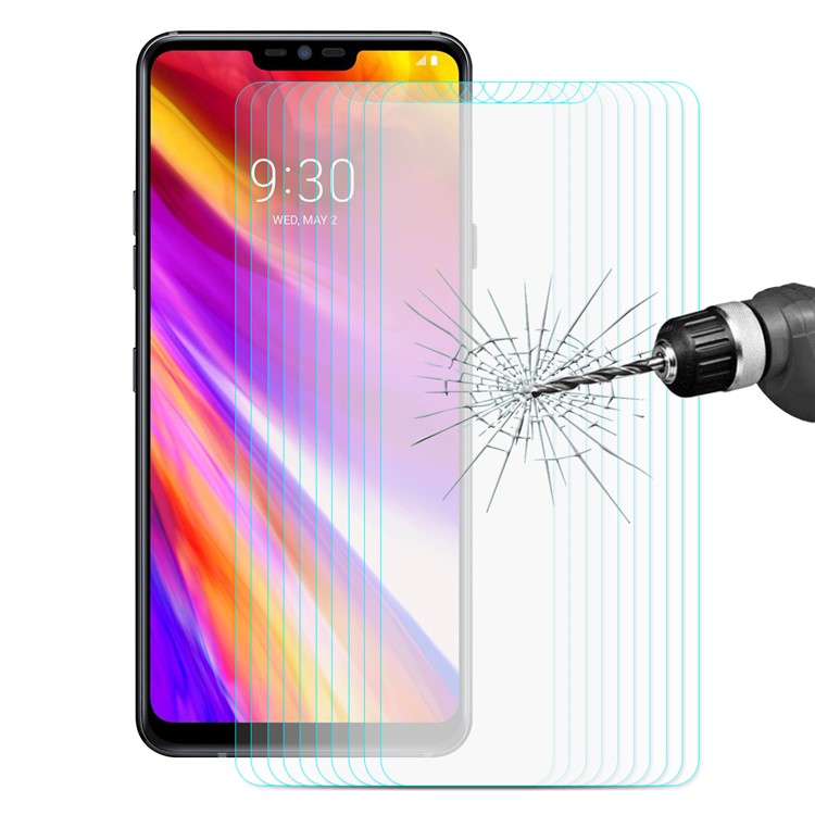 ENKAY 10PCS/Set 0.26mm 9H 2.5D Arc Edge Tempered Glass Screen Protectors for LG G7 ThinQ-1