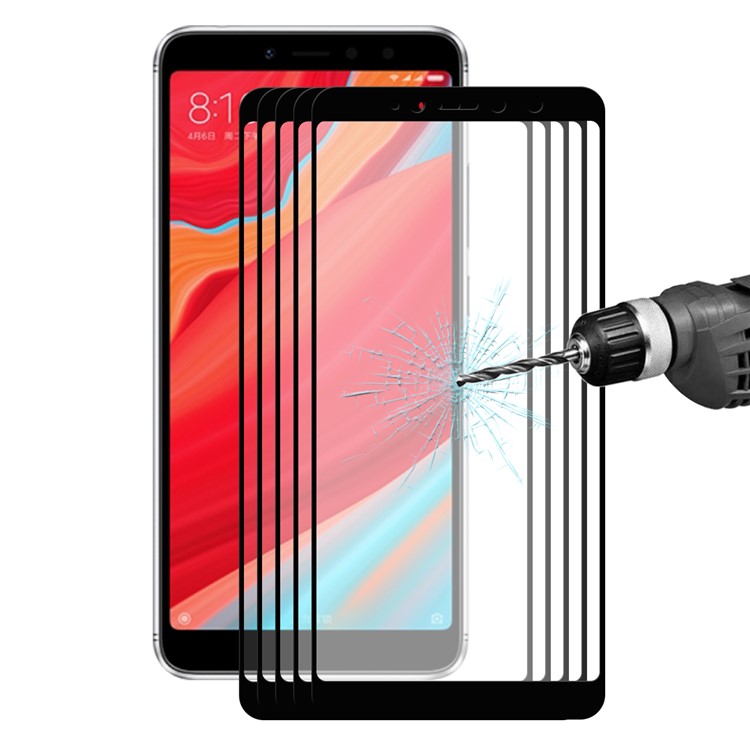 5PCS/Set HAT PRINCE 0.26mm 9H 2.5D Arc Edge Tempered Glass Full Size Screen Protector for Xiaomi Redmi S2-1