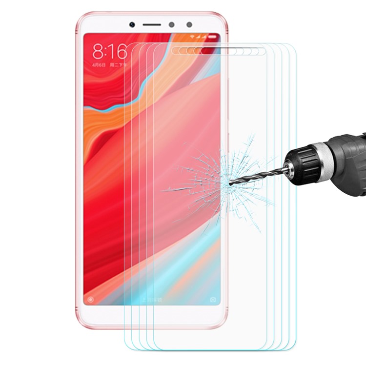 5PCS/Set HAT PRINCE 0.26mm 9H 2.5D Arc Edge Tempered Glass Screen Guard Film for Xiaomi Redmi S2-1