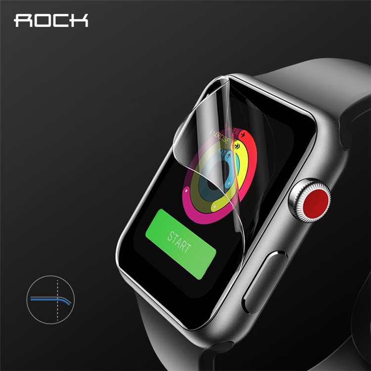 2PCS ROCK Anti-explosão Soft Hydrogel Protetor De Tela De Tamanho Completo Para A Apple Assista Série 3 / 2 38 Mm-5