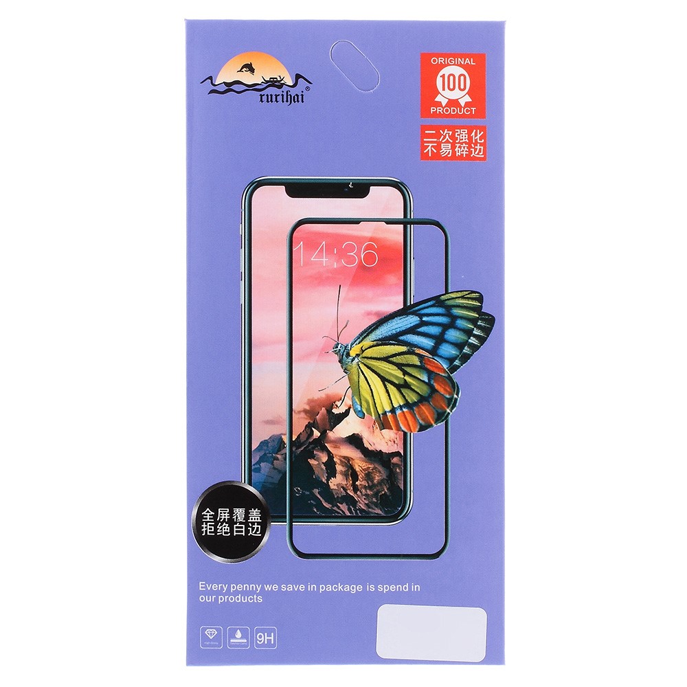 RURIHAI Solid Defense Tempered Glass Screen Protector for Huawei P20 Pro - Black-6
