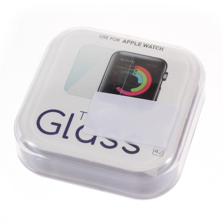 For Apple Watch Series 3/2/1 42mm 3D Complete Covering Tempered Glass Screen Protector - Black-5