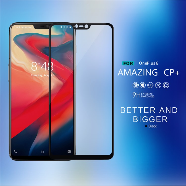 NILLKIN Amazing CP+ Nanometer Anti-explosion Tempered Glass Screen Protector for OnePlus 6 - Black