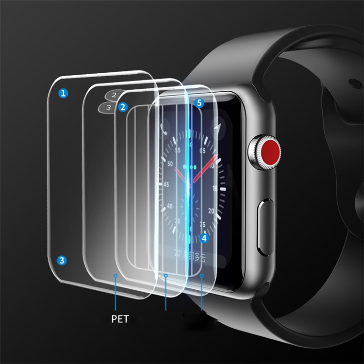 2 STÜCKE ROCK Anti-explosion Weichen Hydrogel Bildschirmschutz Für Apfel Uhr Serie 3 / 2 42 Mm-2