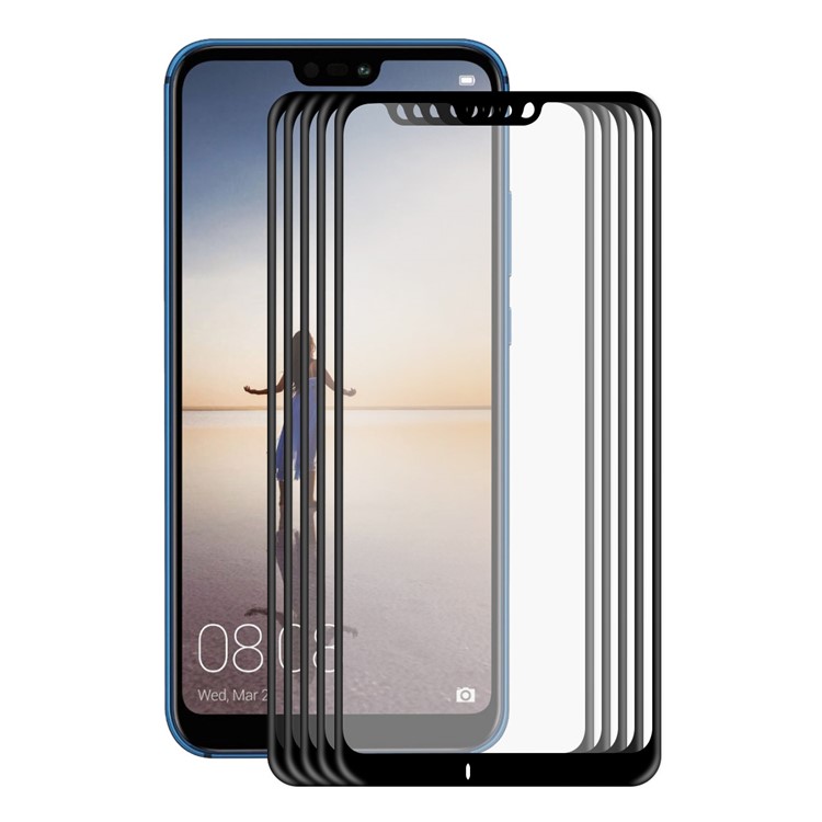 5PCS/Pack HAT PRINCE for Huawei P20 Lite / Nova 3e 0.2mm 3D Curved Carbon Fiber Edges Full Size Tempered Glass Screen Protector - Black-2