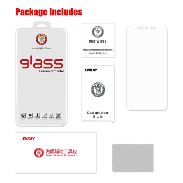 HAT PRINCE 0,26 Mm Gehärtetem Glas Displayschutzfolie Für Xiaomi Mi 8 (6,21 Zoll) 9H 2.5D Bogenkante-8