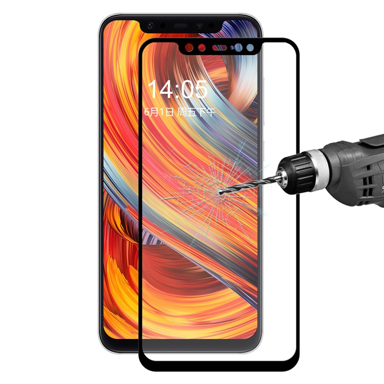 HAT PRINCE Für Xiaomi Mi 8 (6.21-Zoll) 2.5D Arc Rand Gehärtetes Glas Voller Größe Displayschutzfolie - Schwarz-1