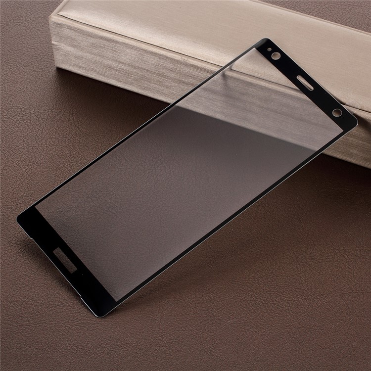 RURIHAI 3D Galvanizado Borda 0.26mm Filme De Tela De Vidro Temperado Completo Para Sony Xperia XZ2 - Preto-2